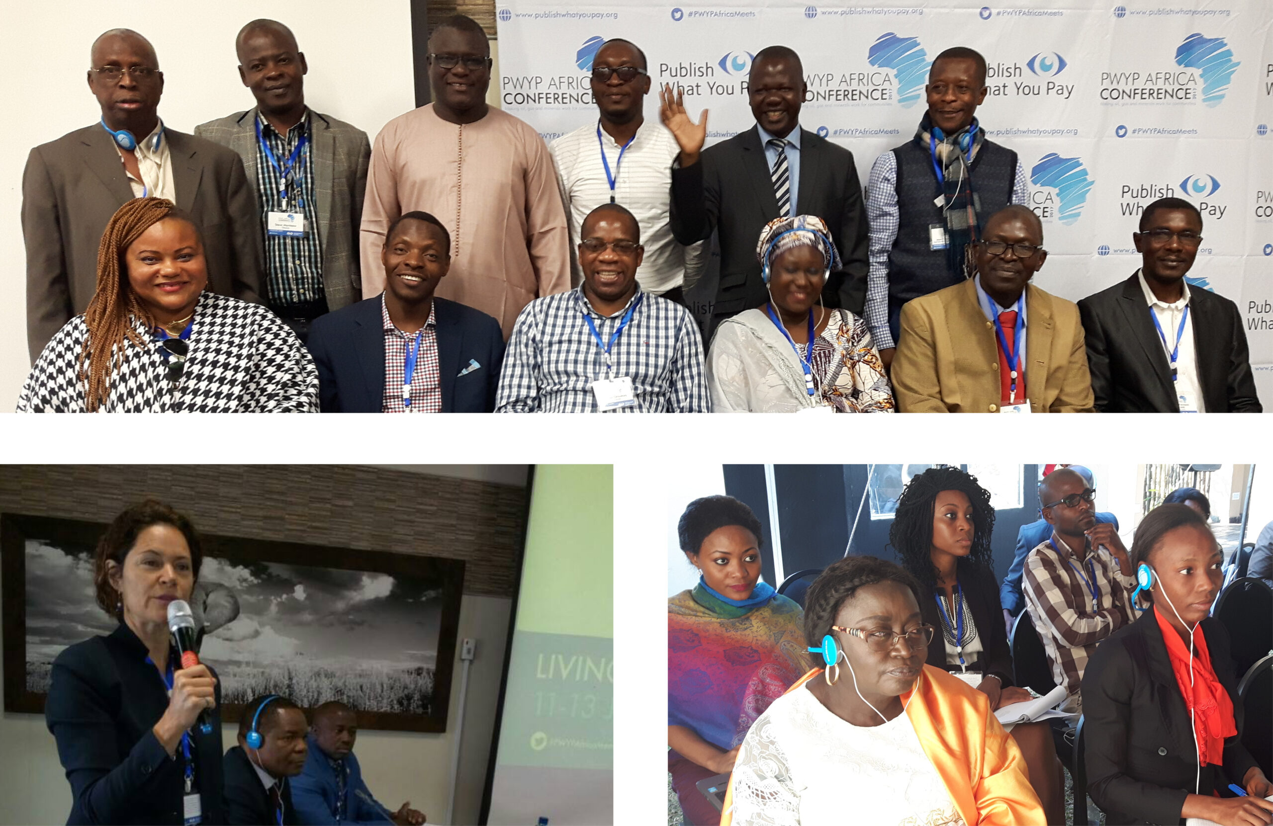 pictures of attendees at the PWYP Africa Conference